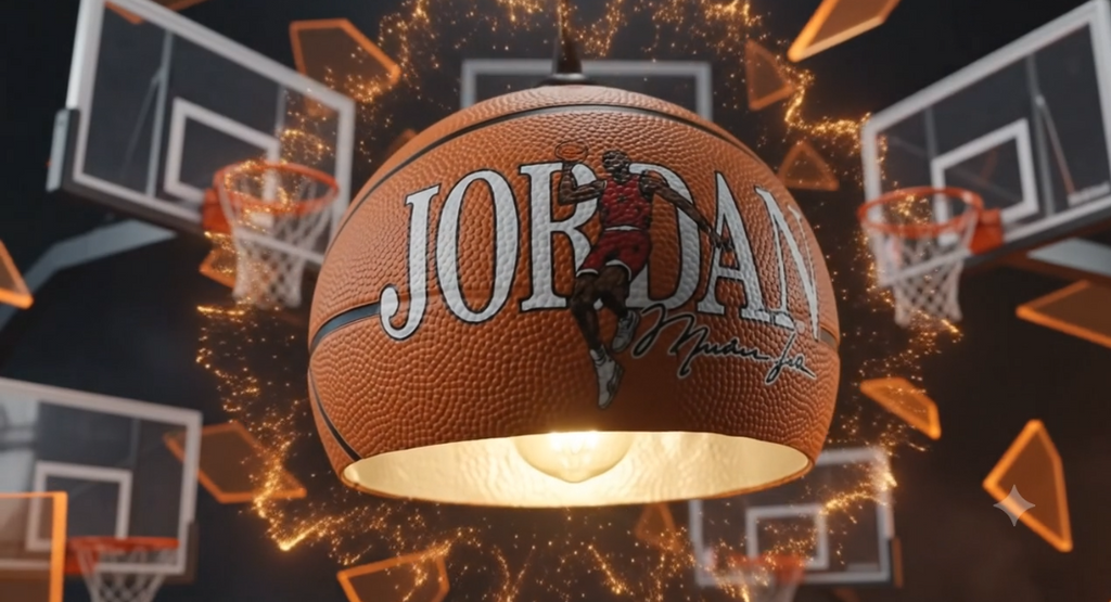 COZY BASKETBALL FALLING LAMP