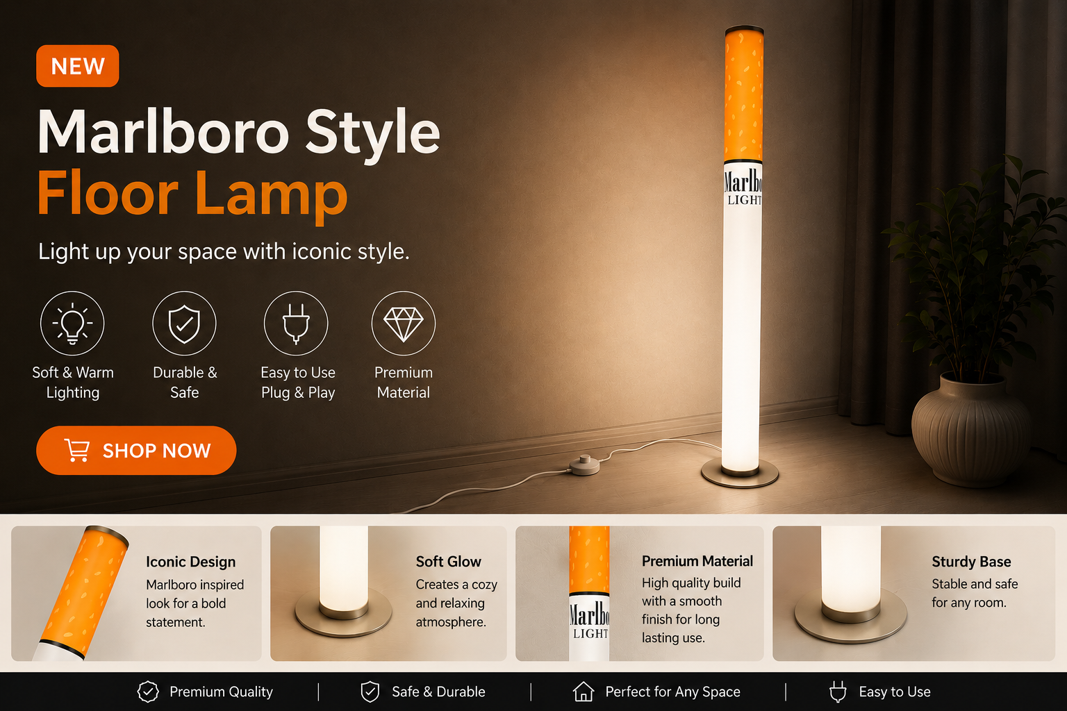 IMPORTED MARLBORO LAMP (made in Germany)
